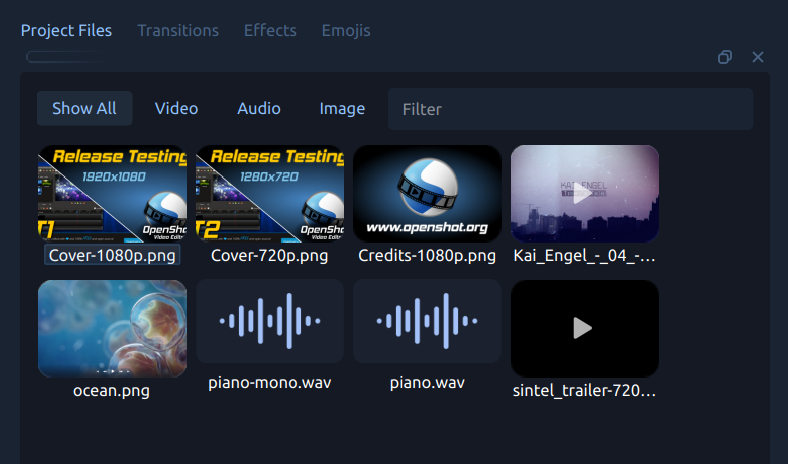 OpenShot 3.5.1 Improved Thumbnails (larger, sharper, cleaner visuals)