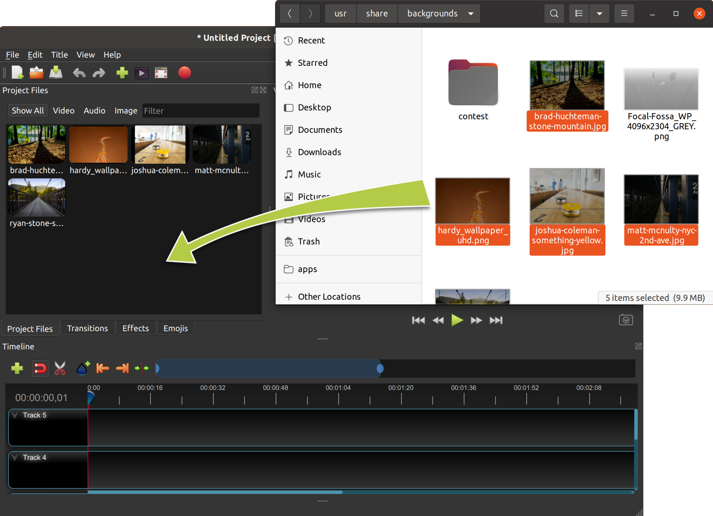 openshot video editor add text