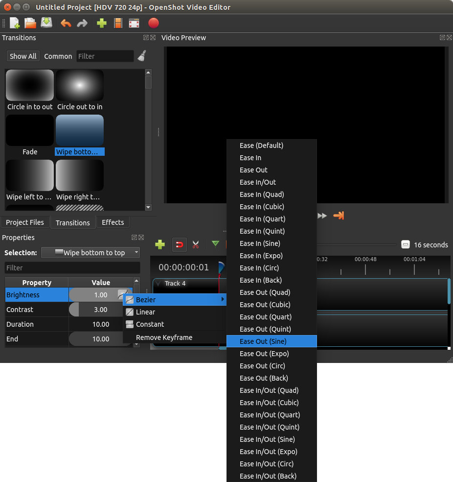 openshot video editor tracks merge