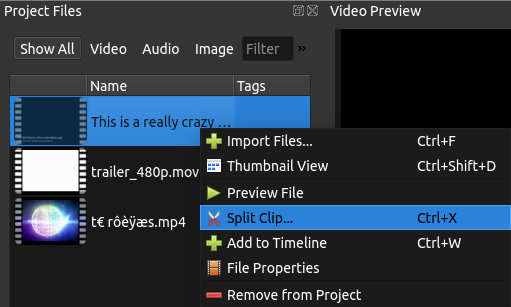 openshot video editor transitions disappear