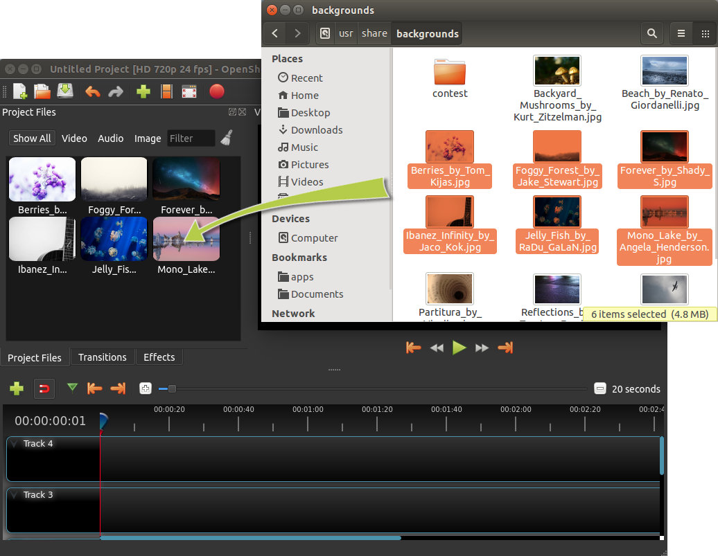 openshot video editor speed up video