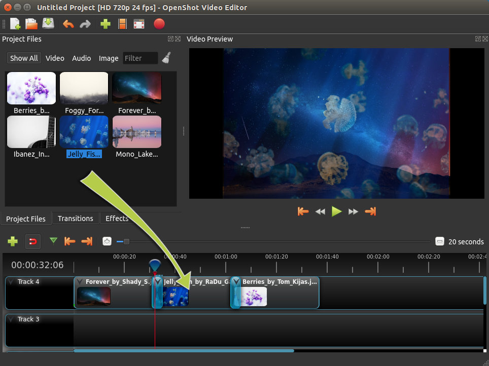 make a sa video with openshot video editor