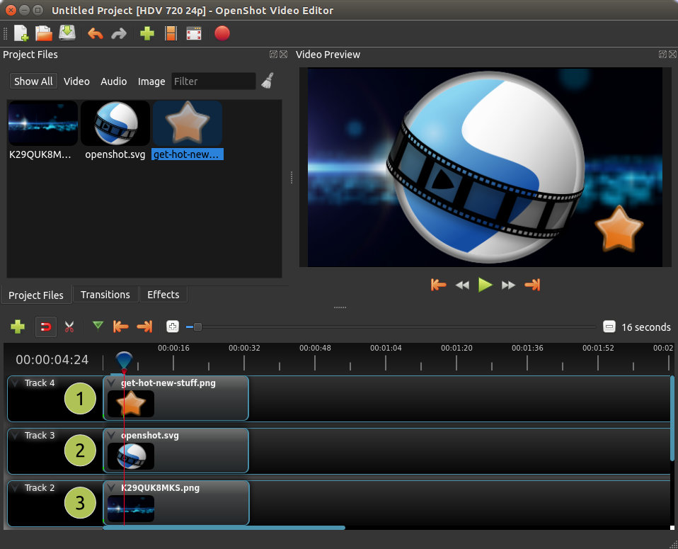 Software di editing video OpenShot | Mostra screenshot